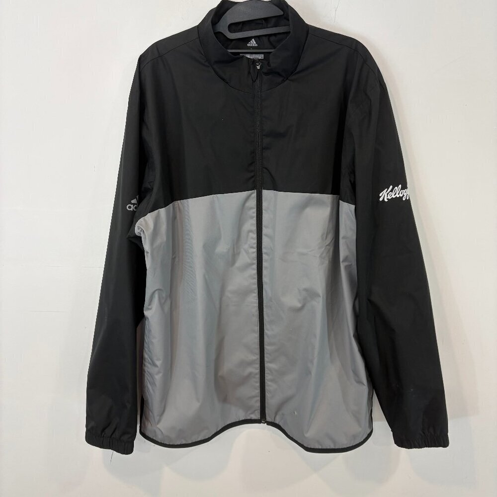 Adidas Climastorm Provisional Jacket Golf Black Gray Windbraker sz L